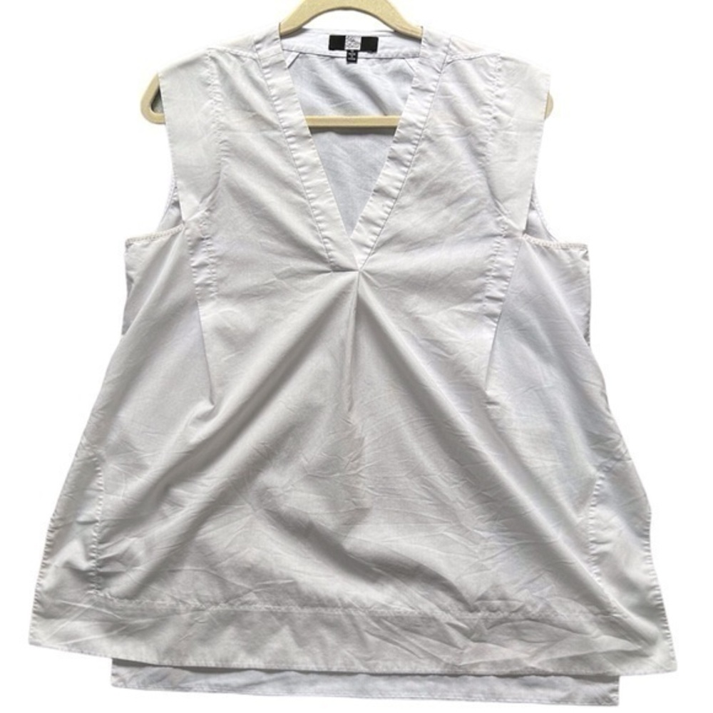 White Sachs Cotton Top, Size 10, M/L